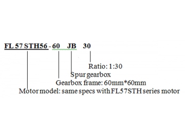 57mm Hybrid-Schrittmotor mit dem Stirnradgetriebe