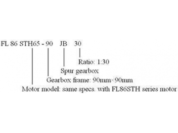 86mm Hybrid-Schrittmotor mit dem 90mm Stirnradgetriebe