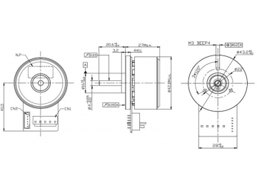 45mm bürstenloser DC-Motor mit Außenrotor, Serie FL45BLW