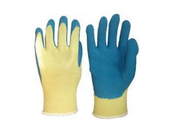 Latex-Handschuhe mit Polyesterfutter, teilbeschichtet, GSL3160O/G/B