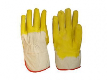 Latex-Handschuhe mit Baumwollfutter, teilbeschichtet, GSL4556