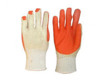 Latex-Handschuhe mit Polyesterfutter, teilbeschichtet, GSL4160R/G