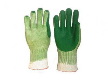 Latex-Handschuhe mit Polyesterfutter, teilbeschichtet, GSL4160R/G