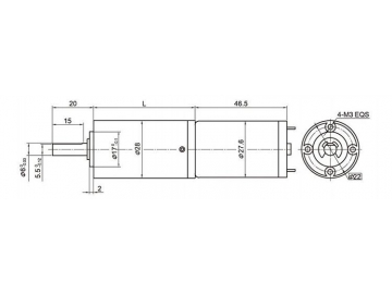 Permanenterregter DC-Getriebemotor, Planetengetriebemotor 28JXL30K/28ZY47