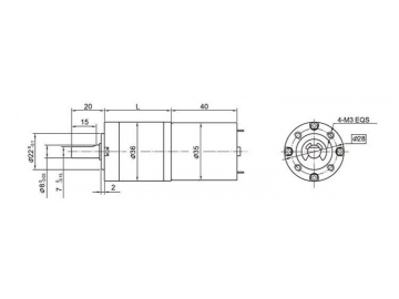 Permanenterregter DC-Getriebemotor, Planetengetriebemotor 36JXE30K/35ZY40