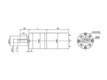 Permanenterregter DC-Getriebemotor, Planetengetriebemotor 36JXE30K/36ZY50