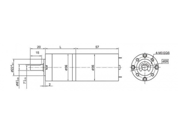 Permanenterregter DC-Getriebemotor, Planetengetriebemotor 36JXE30K/36ZY57