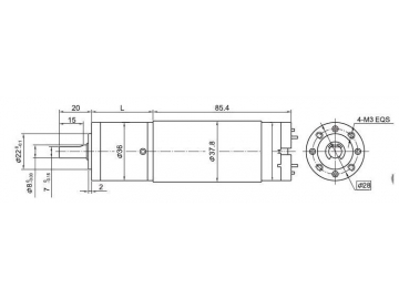 Permanenterregter DC-Getriebemotor, Planetengetriebemotor 36JX30K/36ZY85P