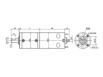 Permanenterregter DC-Getriebemotor, Planetengetriebemotor 42JX150K/42ZY66