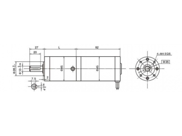 Permanenterregter DC-Getriebemotor, Planetengetriebemotor 45JX100K/45ZY78