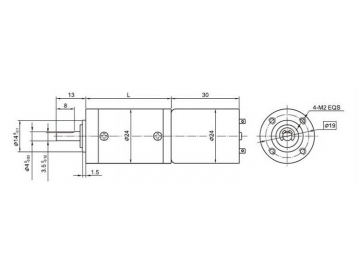 Permanenterregter DC-Getriebemotor, Planetengetriebemotor 24JX5K/24ZY30