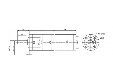 Permanenterregter DC-Getriebemotor, Planetengetriebemotor 28JXB20K/28ZY38