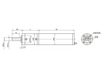 Bürstenloser Gleichstrommotor, Planetengetriebemotor 22JX10K/22ZWN70