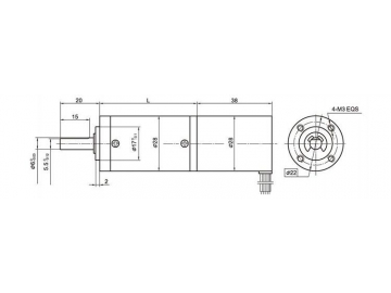 Bürstenloser Gleichstrommotor, Planetengetriebemotor 28JXB30K/28ZWN38