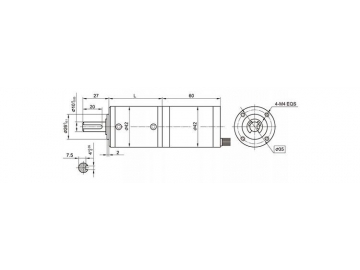 Bürstenloser Gleichstrommotor, Planetengetriebemotor 42JXGT200K/42ZWN60