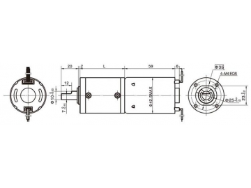 Bürstenloser Gleichstrommotor, Planetengetriebemotor 42JX150K/42ZWNP59