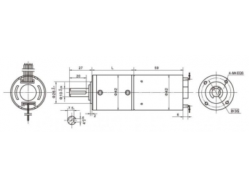 Bürstenloser Gleichstrommotor, Planetengetriebemotor 42JXGT200K/42ZWNP59