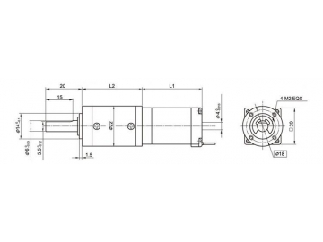 Schrittmotor mit Planetengetriebe 22JXS20K/20STH