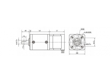 Schrittmotor mit Planetengetriebe 42JX150K/42STH