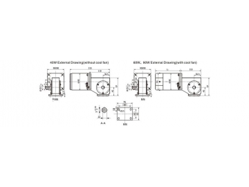 AC-Schneckengetriebemotor, DC-Schneckengetriebemotor 90YS/90JW
