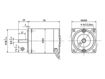 Permanenterregter Gleichstrommotor 60ZY95