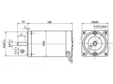 Permanenterregter DC-Motor 60ZY105