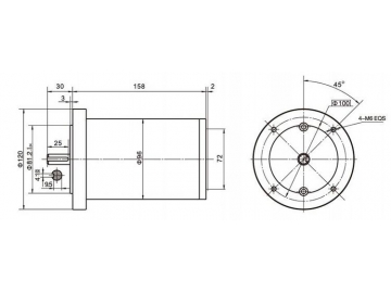 Permanenterregter DC-Motor 96ZY140