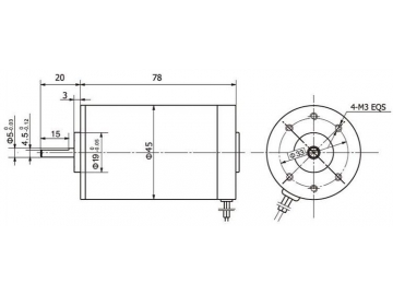 Permanenterregter Gleichstrommotor 45ZY78