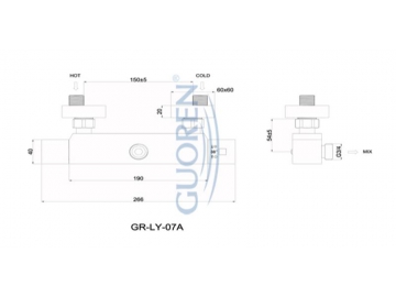 GR-LY-07A Chrom Thermostat Duschenmischer