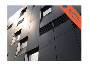 Alu-Verbundplatte für Gebäudefassaden mit Brandschutzklasse A2