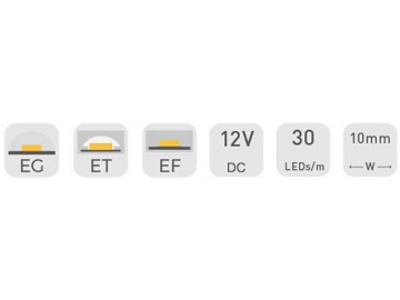 12V 10mm Dekorative LED-Strefien zur Wohnraumbeleuchtung, D530