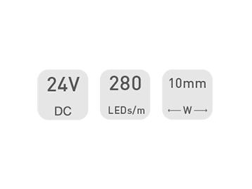 24V 10mm LED-Flexstrips im Innenraum, D6280