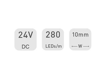 24V 10mm LED-Flexstrips im Innenraum, D6280L