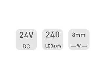 D6240SWW 24V 8mm Dimmbare Farbwechsel-LED-Strips