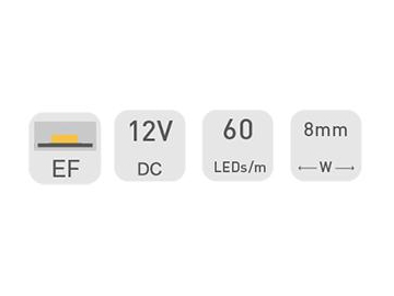 12V 8mm Dekorative LED-Lichtbänder für Werbebeleuchtung, D460