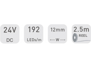 DS8192 24V 12mm  LED-Flexstreifen für den Innenbereich