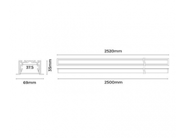 Leuchtkörper für LED-Strips zur Unterputzmontage, LE6935