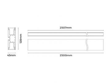 Leuchtkörper für LED-Strips zur Wandmontage, LC12843