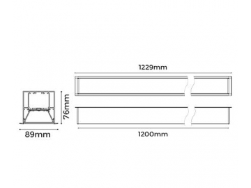 LED Alu Profil mit Deckenmontage für Innenbeleuchtung, LE70