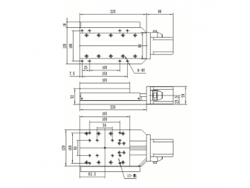 Motorisierte Hochpräzisions-Lineartische WN268TA(50-150)M