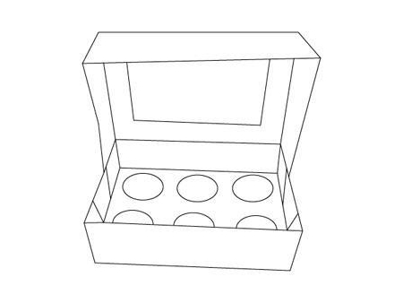 Cupcake-Schachtel, maßgeschneiderte bedruckte Schachtel