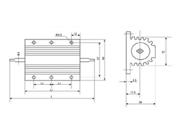 Drahtwiderstand mit Aluminiumgehäuse RX600 