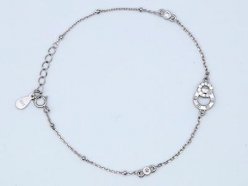 925 Sterling Silber vierblättriges Kleeblatt Armband, Charm-Armband, Verstellbares Armkettchen aus silber