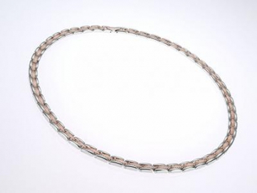 SN003 - Magnet Halskette mit Gold-Look, Magnetschmuck Magnetfeldtherapie-Kette, Schmuck mit Magnetfeldtherapie