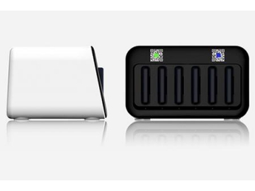 Tragbare Ladestation für 6 Powerbanks, Ladegerät, Powerbankstation, Aufladestation