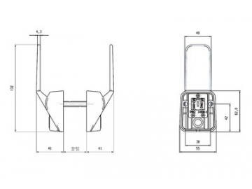 MG3811 Serie Einsteckschloss mit Drücker