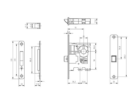 MG4812 Einsteckschlösser mit Knauf