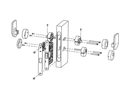 MG2814 Einsteckschloss mit Push/Pull-Türgriff