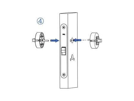 MG2814 Einsteckschloss mit Push/Pull-Türgriff