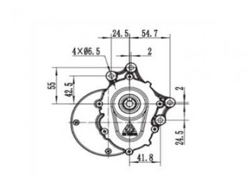 250W (2800 RPM) Antriebsmotor, DC Bürstenmotor, PMDC Motor ZD101AZ1